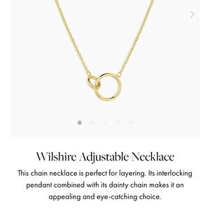 Gorjana Wilshire Adjustable Necklace: Gold Interlocking Pendant Necklace